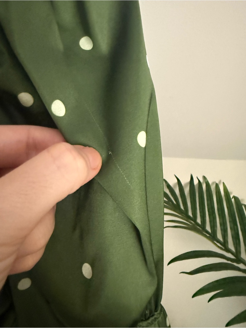 For Love & Lemons Davies mini dress in green polka dot satin Medium - Picture 5 of 5